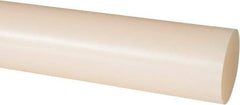 Made in USA - 4' Long, 1-3/4" Diam, Nylon 6/6 Plastic Rod - Natural (Color) - All Tool & Supply