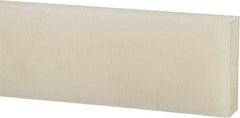 Made in USA - 4 Ft. Long x 3 Inch Wide x 3/4 Inch High, Nylon, Rectangular Plastic Bar - Natural - All Tool & Supply