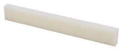 Made in USA - 4 Ft. Long x 2 Inch Wide x 5/8 Inch High, Nylon, Rectangular Plastic Bar - Natural - All Tool & Supply