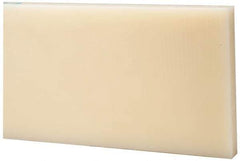 Made in USA - 1 Ft. Long x 6 Inch Wide x 1-1/2 Inch High, Nylon, Rectangular Plastic Bar - Natural - All Tool & Supply