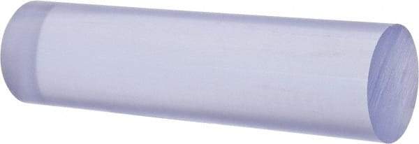 Made in USA - 1' Long, 2-1/2" Diam, Polycarbonate Plastic Rod - Clear - All Tool & Supply