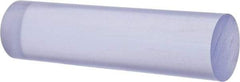 Made in USA - 1' Long, 2-1/2" Diam, Polycarbonate Plastic Rod - Clear - All Tool & Supply