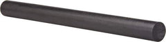 Made in USA - 4' Long, 1-1/2" Diam, Polycarbonate Plastic Rod - Black - All Tool & Supply