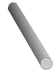 Made in USA - 4' Long, 5/8" Diam, Acetal (PTFE-Filled) Plastic Rod - Brown - All Tool & Supply