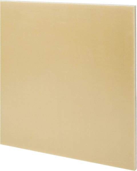 Made in USA - 3/8" Thick x 12" Wide x 2' Long, Epoxyglass Laminate (G10/F4) Sheet - Mustard Yellow, ±0.030 Tolerance - All Tool & Supply