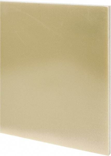 Made in USA - 1/2" Thick x 12" Wide x 2' Long, Epoxyglass Laminate (G10/F4) Sheet - Mustard Yellow, ±0.036 Tolerance - All Tool & Supply