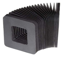 Made in USA - 0.02 Inch Thick, Polyester Square Flexible Bellows - 4 x 4 Inch Inside Square - All Tool & Supply