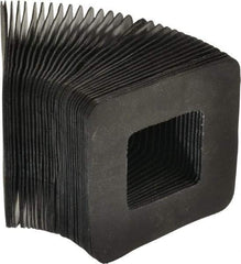 Made in USA - 0.02 Inch Thick, Polyester Square Flexible Bellows - 2 x 2 Inch Inside Square - All Tool & Supply