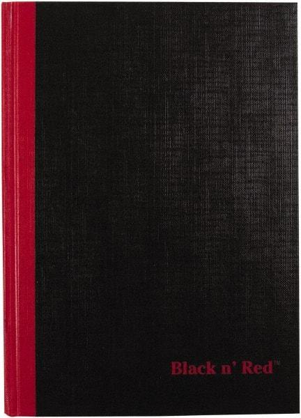 Black n Red - 96 Sheet, 5-1/2 x 8-1/2", Legal (Style) Case Bound Notebook - Black - All Tool & Supply