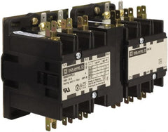 Square D - 3 Pole, 20 Amp Inductive Load, 110 Coil VAC at 50 Hz and 120 Coil VAC at 60 Hz, Reversible Definite Purpose Contactor - Exact Industrial Supply