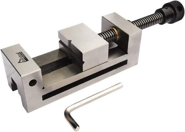 Gibraltar - 2-3/4" Jaw Width, 3" Jaw Opening Capacity, 1-9/16" Jaw Height, Toolmaker's Vise - Flat Jaw, 0.003" Parallelism, 0.005" Squareness, 254mm OAL x 4-1/4" OAH - All Tool & Supply