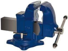 Gibraltar - 5" Jaw Width x 7-1/2" Jaw Opening Capacity, 6" Throat Depth, Bench & Pipe Combination Vise - 1/8 to 4-1/2" Pipe Capacity, Swivel Base, Bolt Down Attachment, Ductile Iron - All Tool & Supply