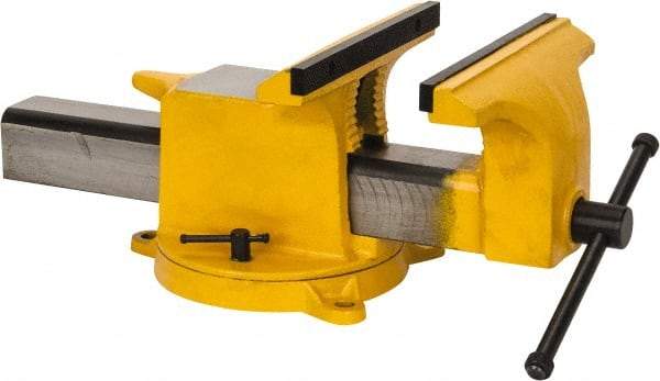 Gibraltar - 10" Jaw Width x 10" Jaw Opening Capacity, 4" Throat Depth, Bench & Pipe Combination Vise - 7/8 to 2-5/8" Pipe Capacity, Swivel Base, Bolt Down Attachment, Steel - All Tool & Supply