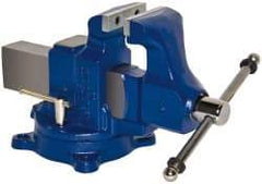 Gibraltar - 4" Jaw Width, 6-1/2" Opening Capacity, 4" Throat Depth, Ductile Iron Swivel Bench Vise - Bolt Down Base Attachment - All Tool & Supply