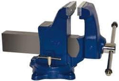 Gibraltar - 6" Jaw Width, 10" Opening Capacity, 6-1/4" Throat Depth, Ductile Iron Swivel Bench Vise - Bolt Down Base Attachment - All Tool & Supply