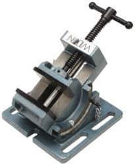 Wilton - 3" Jaw Opening Capacity x 1-1/8" Throat Depth, Angle Drill Press Vise - 3" Wide x 1-1/8" High Jaw, Stationary Base, Standard Speed, 6" OAL x 4" Overall Height, Cast Iron - All Tool & Supply