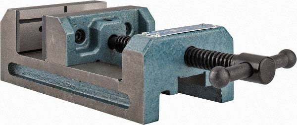 Wilton - 4" Jaw Opening Capacity x 1-1/2" Throat Depth, Horizontal Drill Press Vise - 4" Wide x 1-1/2" High Jaw, Stationary Base, Standard Speed, 7-5/16" OAL x 2-3/4" Overall Height, Cast Iron - All Tool & Supply