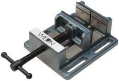 Wilton - 8" Jaw Opening Capacity x 2" Throat Depth, Horizontal Drill Press Vise - 8" Wide x 2" High Jaw, Stationary Base, Standard Speed, 11" OAL x 3.56" Overall Height, Cast Iron - All Tool & Supply