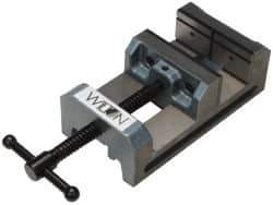 Wilton - 6" Jaw Opening Capacity x 2" Throat Depth, Horizontal Drill Press Vise - 6" Wide x 2" High Jaw, Stationary Base, Standard Speed, 12" OAL x 3-1/2" Overall Height, Cast Iron - All Tool & Supply