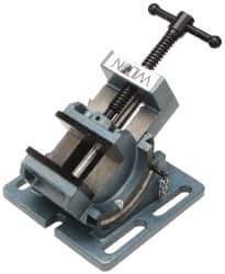 Wilton - 4" Jaw Opening Capacity x 1-1/2" Throat Depth, Angle Drill Press Vise - 4" Wide x 1-1/2" High Jaw, Stationary Base, Standard Speed, 7-1/4" OAL x 4-1/2" Overall Height, Cast Iron - All Tool & Supply