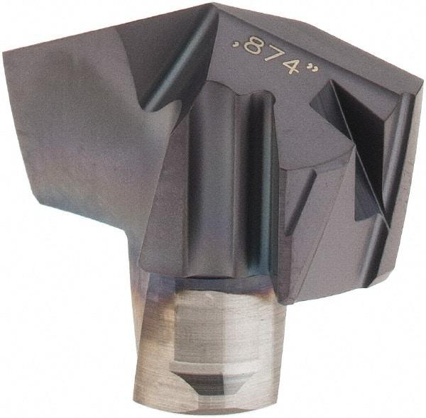 Iscar - Series ICP-2M, 0.874" Diam Grade IC908 140° Replaceable Drill Tip - Carbide, TiAlN Finish, 22 Seat Size, Through Coolant - All Tool & Supply