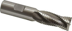 OSG - 3/4" Diam, 1-5/8" LOC, 4 Flute Cobalt Roughing & Finishing Square End Mill - Uncoated, 3-7/8" OAL, 3/4" Shank Diam, Weldon Shank, 30° Helix, Centercutting - All Tool & Supply