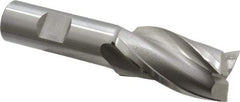 OSG - 1", 1-7/8" LOC, 3/4" Shank Diam, 4-1/8" OAL, 3 Flute, Cobalt Square End Mill - Single End, Uncoated, Spiral Flute, 30° Helix, Centercutting, Right Hand Cut, Right Hand Flute, Series 531 - All Tool & Supply