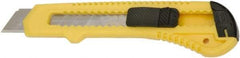 Ability One - Snap Utility Knife - 5-5/8" Steel Blade, Yellow Plastic Handle - All Tool & Supply