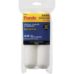 Purdy - 3/8" Nap, 6-1/2" Wide Paint Mini Roller Covers - Semi-Smooth Texture, Woven Dralon Fabric - All Tool & Supply