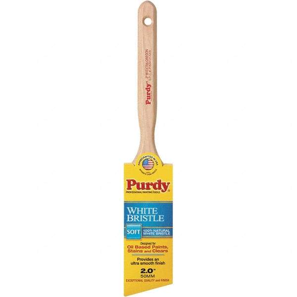 Purdy - 2" Angled Hog General Purpose Paint Brush - 2-5/8" Bristle Length, 7-1/4" Wood Fluted Handle - All Tool & Supply