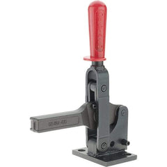 De-Sta-Co - 2,749 Lb Holding Capacity, Vertical Handle, Manual Hold Down Toggle Clamp - 74° Handle Movement, 147° Bar Opening, Solid Bar, Flanged Base, Oxide Finish, Forged Alloy Steel - All Tool & Supply