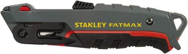 Stanley - Retractable Utility Knife - 1/2" Bi-Metal Blade, Gray Bi-Material Handle, 6 Blades Included - All Tool & Supply