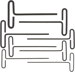 Bondhus - 8 Piece Loop T-Handle Hex Key Set - Hex Range 3/32 to 1/4", 6" OAL, Protanium High Torque Steel - All Tool & Supply