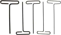 Bondhus - 5 Piece Loop T-Handle Hex Key Set - Hex Range 2.5 to 6mm, 6" OAL, Protanium High Torque Steel - All Tool & Supply