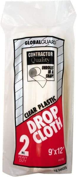 Premier Paint Roller - Heavy Weight Polyethylene Drop Cloth - 12' x 9', 2 mil Thick - All Tool & Supply