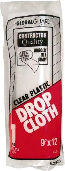 Premier Paint Roller - Medium Weight Polyethylene Drop Cloth - 12' x 9', 1 mil Thick - All Tool & Supply