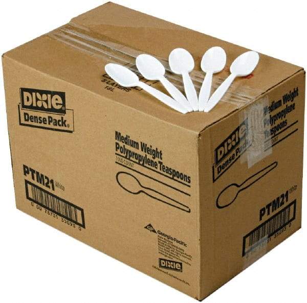 Dixie - Dixie Plastic Tableware, Mediumweight Teaspoons - White - All Tool & Supply