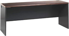 Hon - Steel-Reinforced High-Pressure Laminate/Metal Desk Shell - 60" Wide x 30" Deep x 29" High, Mahogany/Charcoal - All Tool & Supply