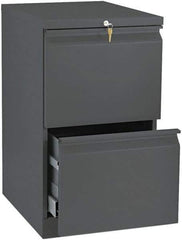 Hon - 15" Wide x 28" High x 19-7/8" Deep, 2 Drawer Mobile Pedestal - Steel, Charcoal - All Tool & Supply