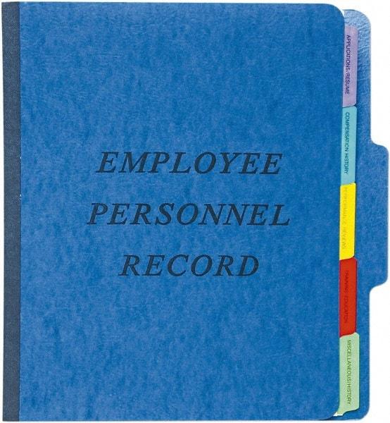 Pendaflex - 8-1/2 x 11", Letter Size, Blue, Personnel File Folder - 11 Point Stock, 1/3 Tab Cut Location - All Tool & Supply