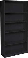 Hon - 6 Shelf, 72" High x 36" Wide Bookcase - 14.19" Deep, Wood Veneer, Medium Oak - All Tool & Supply