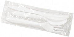 Boardwalk - Boardwalk Three-Piece Wrapped Cutlery Kit: Fork, Knife, Spoon - White - All Tool & Supply