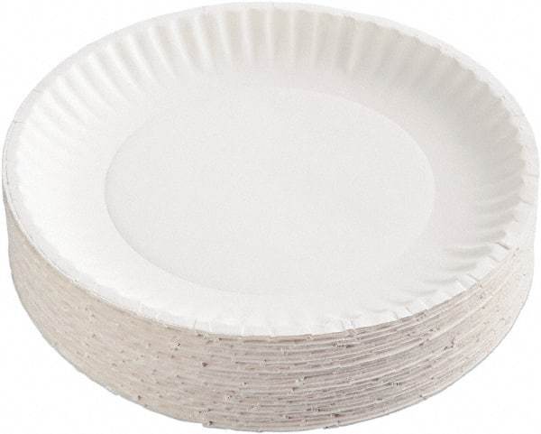 AJM Packaging Corporation - Uncoated Paper Plates, 6" - White - All Tool & Supply