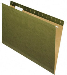 Pendaflex - 8-1/2 x 14", Legal, Standard Green, Standard Hanging File Folders - 11 Point Stock, 1/5 Tab Cut Location - All Tool & Supply