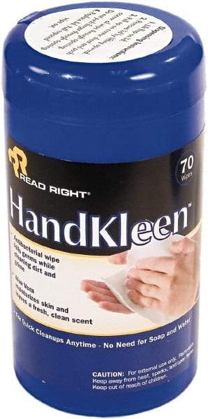 READ RIGHT - Pre-Moistened Hand Cleaning Wipes - Pop-Up, 6-1/2" x 5-1/2" Sheet Size, White - All Tool & Supply