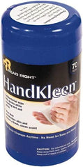 READ RIGHT - Pre-Moistened Hand Cleaning Wipes - Pop-Up, 6-1/2" x 5-1/2" Sheet Size, White - All Tool & Supply