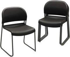 Hon - Polymer Onyx and Black Stacking Chair - Black Frame, 21 Inch Wide x 21 Inch Deep x 31 Inch High - All Tool & Supply