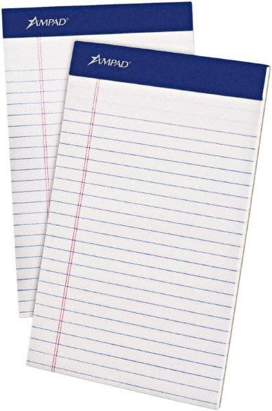 AMPAD - 50 Sheet, 5 x 8", Jr. Legal (Style) Writing Pad - White - All Tool & Supply