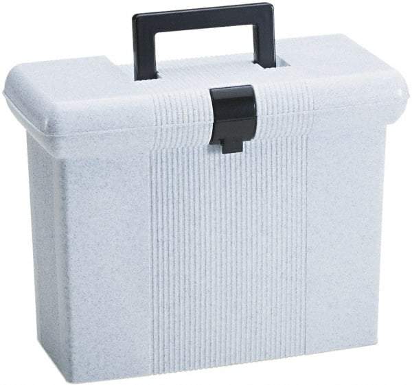 Pendaflex - 1 Compartment, 14-7/8 Inch Wide x 6-1/2 Inch Deep x 11-7/8 Inch High, Portable Storage Box - Plastic, Granite - All Tool & Supply