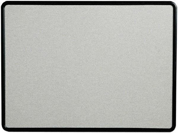 Quartet - 48" Wide x 36" High Open Cork Bulletin Board - Fabric, Gray - All Tool & Supply